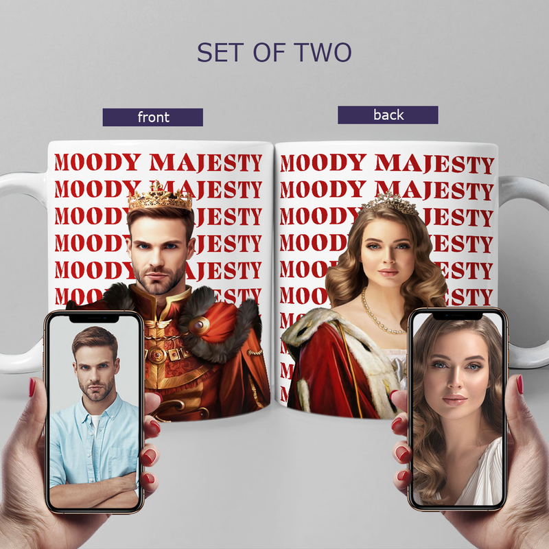 Moody Royal Couple Mug (set of two)