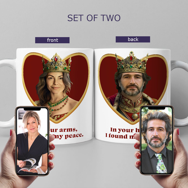 Royal Heart Couple Mug (set of two)