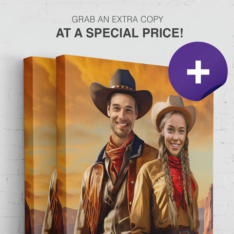 Get additional canvas of your portrait with 50% OFF
