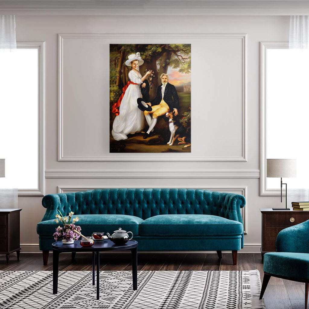 The Noble Couple | Custom Canvas Portrait | Turn Me Royal